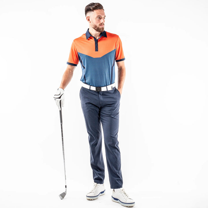 Mateus is a Breathable short sleeve shirt for Men in the color Orange(3)