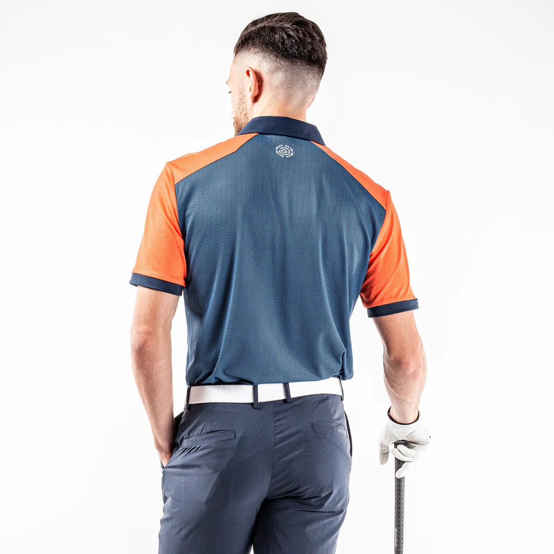 Mateus is a Breathable short sleeve shirt for Men in the color Orange(6)