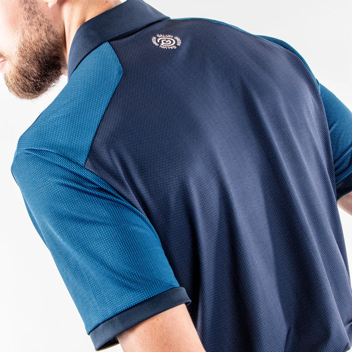 Mateus is a Breathable short sleeve shirt for Men in the color Navy(7)