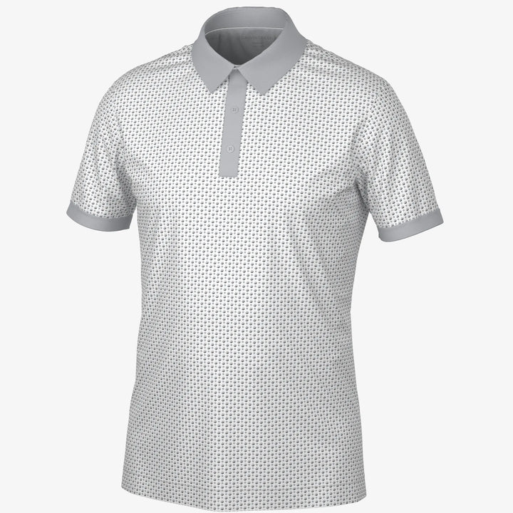 Mate is a Breathable short sleeve golf shirt for Men in the color White/Cool Grey(0)
