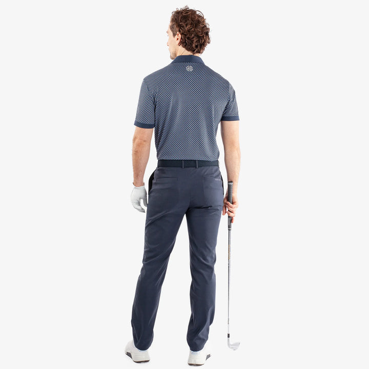 Mate is a Breathable short sleeve golf shirt for Men in the color Cool Grey/Navy(6)