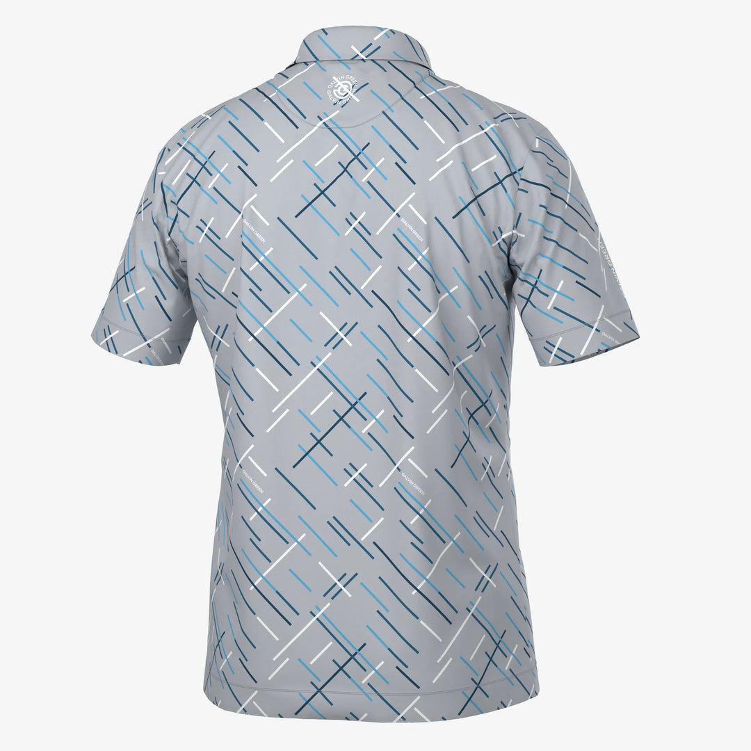 Mathias is a Breathable short sleeve golf shirt for Men in the color Cool Grey/Navy(7)