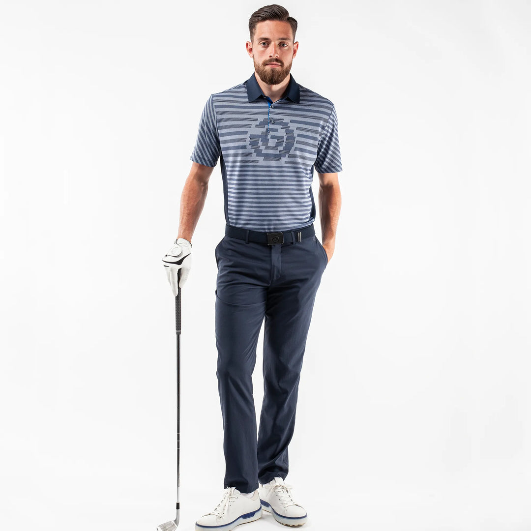 Mathis is a Breathable short sleeve shirt for Men in the color Navy(3)