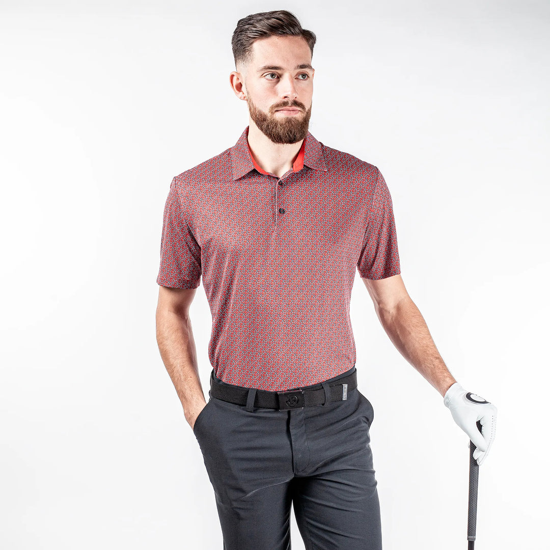 Mauro is a Breathable short sleeve shirt for Men in the color Red(1)