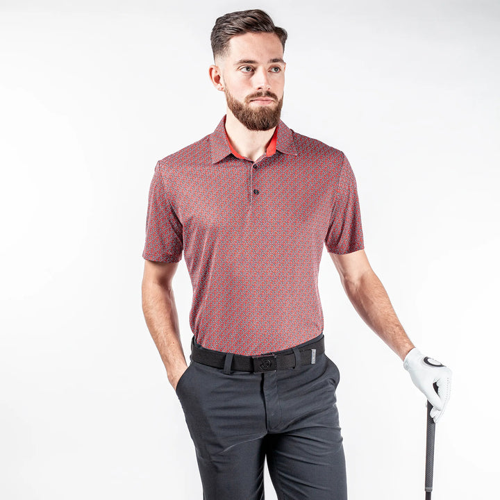 Mauro is a Breathable short sleeve shirt for Men in the color Red(1)