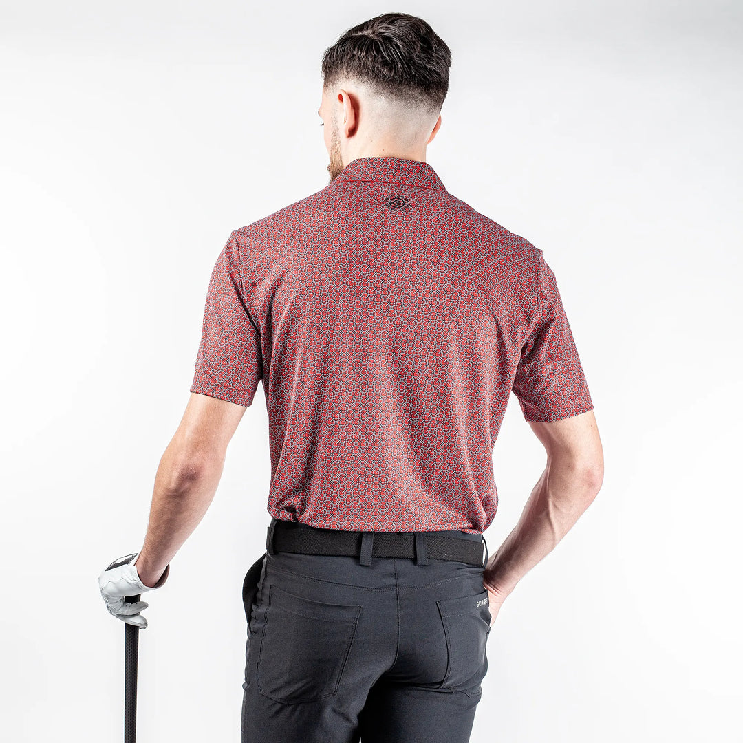 Mauro is a Breathable short sleeve shirt for Men in the color Red(6)