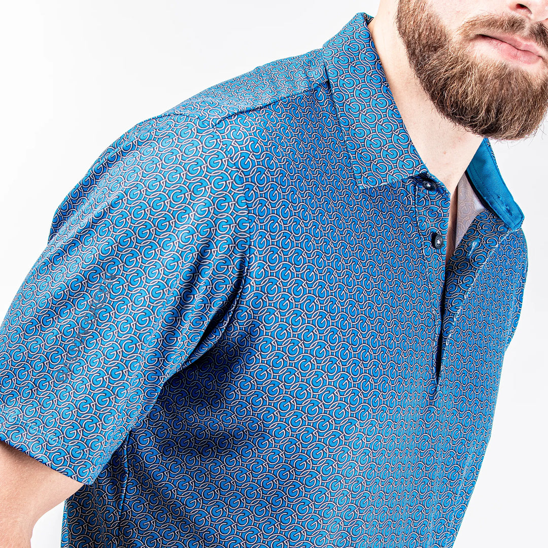Mauro is a Breathable short sleeve shirt for Men in the color Blue Bell(3)