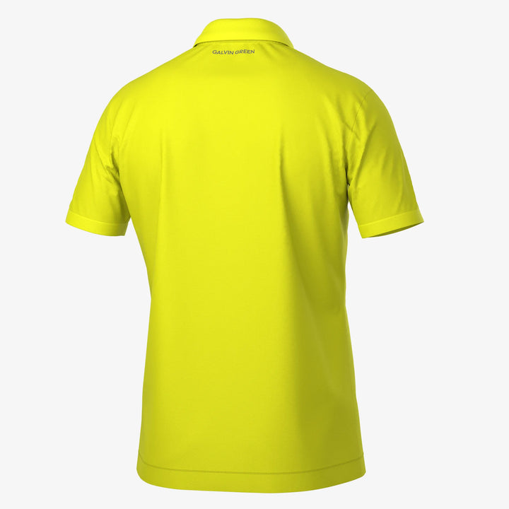 Maximilian is a Breathable short sleeve golf shirt for Men in the color Sunny Lime(7)