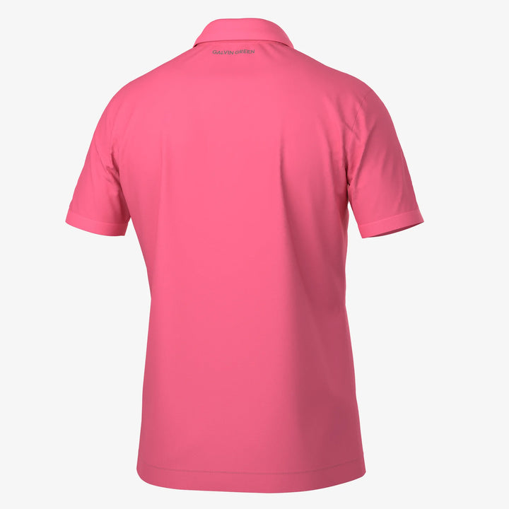Maximilian is a Breathable short sleeve golf shirt for Men in the color Camelia Rose(7)