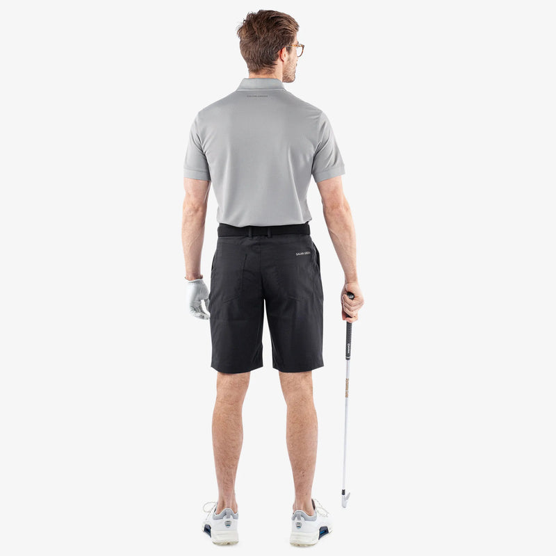 Maximilian is a Breathable short sleeve golf shirt for Men in the color Sharkskin(6)