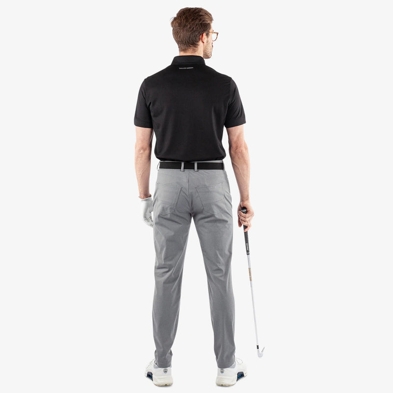Maximilian is a Breathable short sleeve golf shirt for Men in the color Black(6)