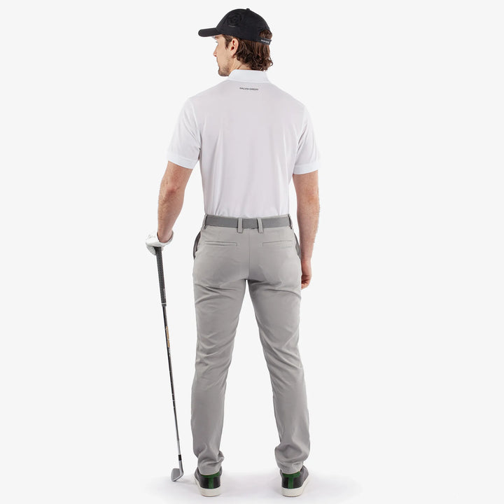 Maximilian is a Breathable short sleeve golf shirt for Men in the color White(6)