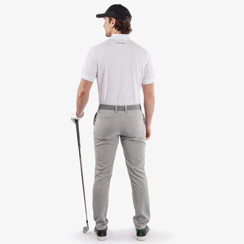 Maximilian is a Breathable short sleeve golf shirt for Men in the color White(6)