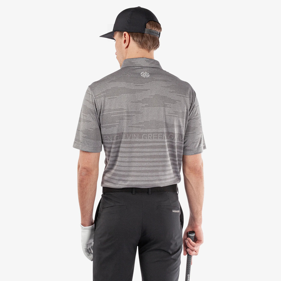 Maximus is a Breathable short sleeve golf shirt for Men in the color Sharkskin(4)