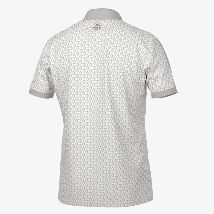 Maxwell is a Breathable short sleeve golf shirt for Men in the color Cool Grey/White(7)