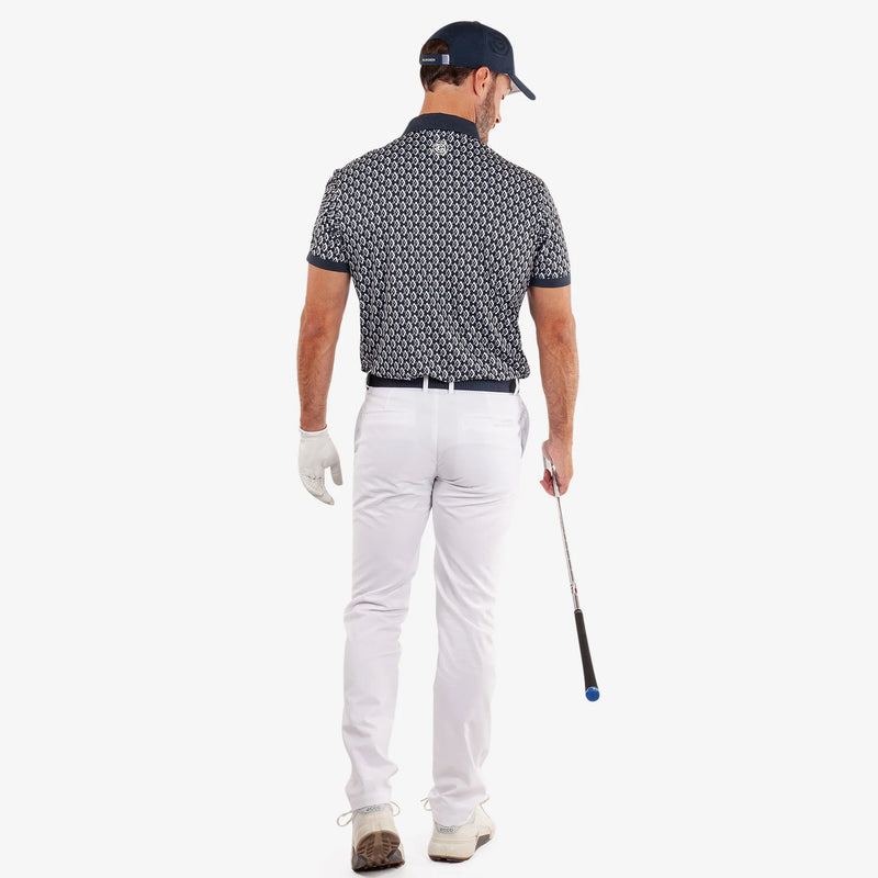 Maxwell is a Breathable short sleeve golf shirt for Men in the color Navy/Cool Grey(6)