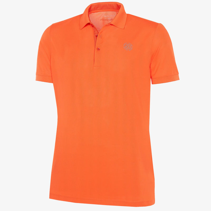 Max Tour is a Breathable short sleeve golf shirt for Men in the color Orange(0)