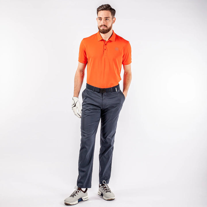 Max Tour is a Breathable short sleeve golf shirt for Men in the color Orange(2)