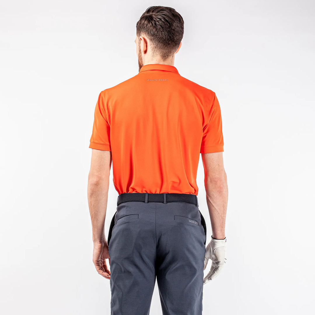Max Tour is a Breathable short sleeve golf shirt for Men in the color Orange(5)