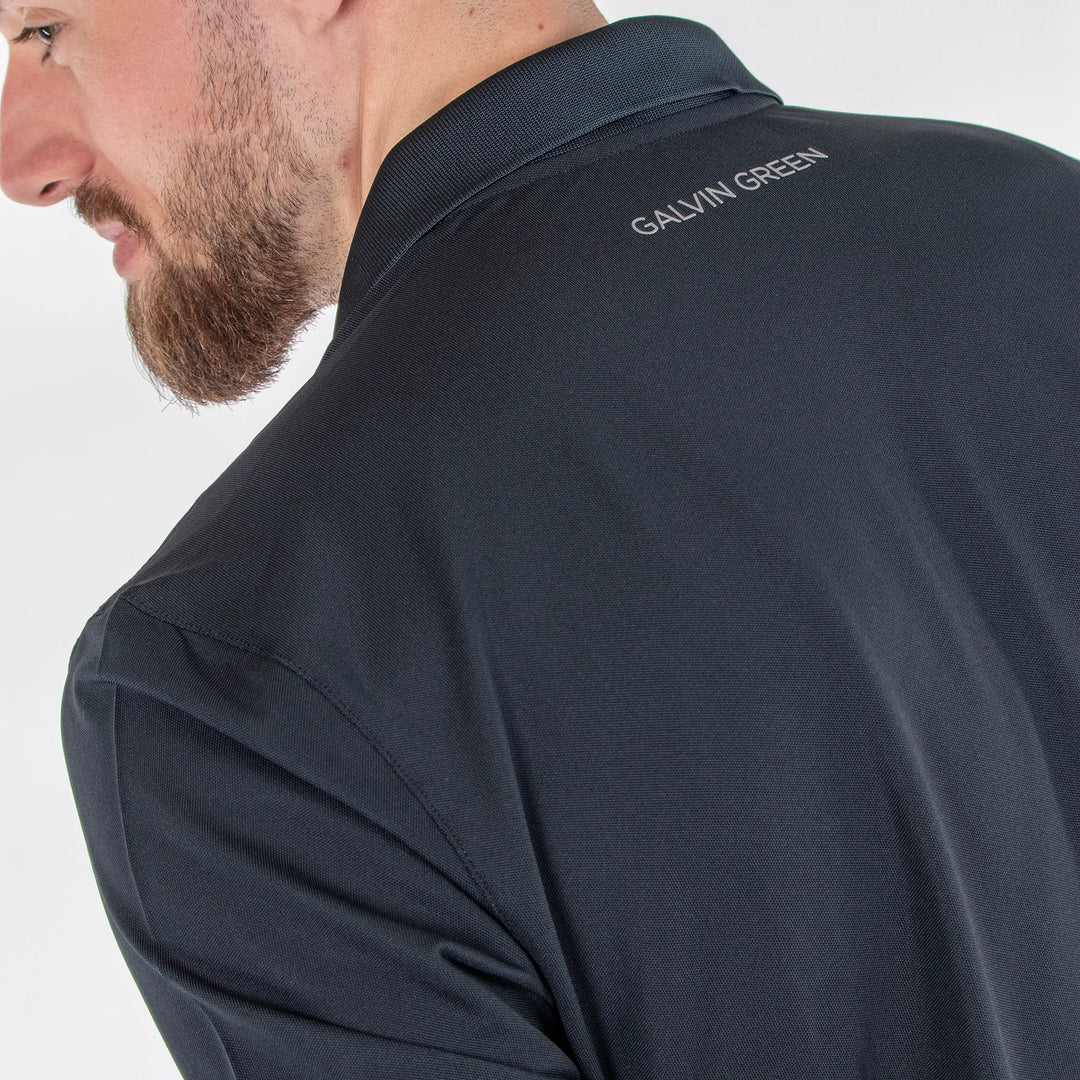 Max Tour is a Breathable short sleeve golf shirt for Men in the color Black(5)