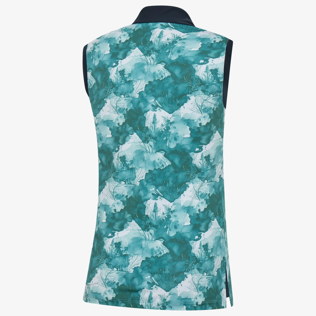 Maya is a Breathable sleeveless golf shirt for Women in the color Storm Blue(6)