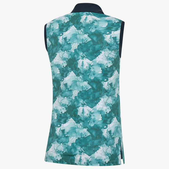 Maya is a Breathable sleeveless golf shirt for Women in the color Storm Blue(6)