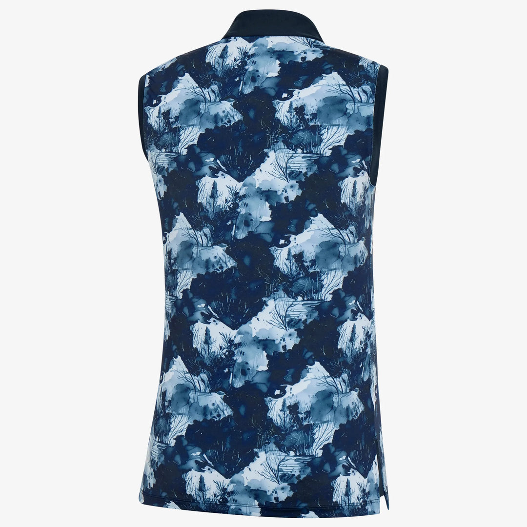Maya is a Breathable sleeveless golf shirt for Women in the color Navy(6)