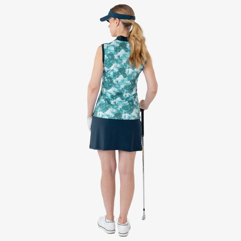 Maya is a Breathable sleeveless golf shirt for Women in the color Storm Blue(5)