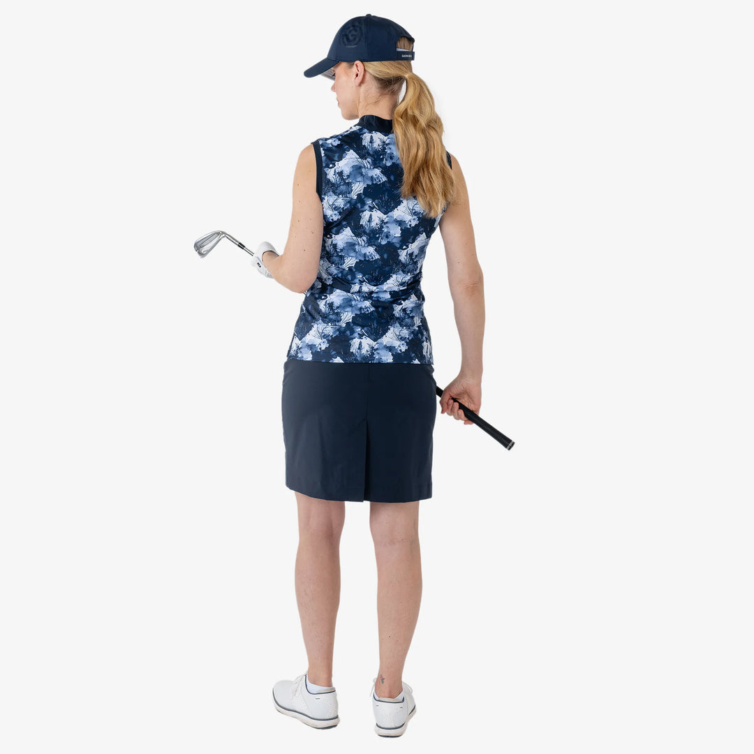 Maya is a Breathable sleeveless golf shirt for Women in the color Navy(5)