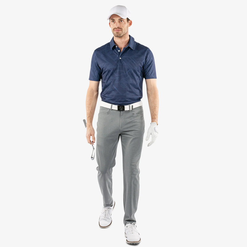 Maze is a Breathable short sleeve golf shirt for Men in the color Navy(2)