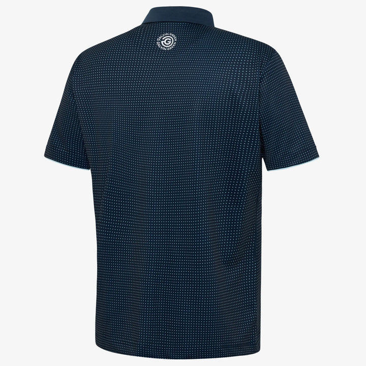 Medley is a Breathable short sleeve golf shirt for Men in the color Crystal Blue/Navy(6)