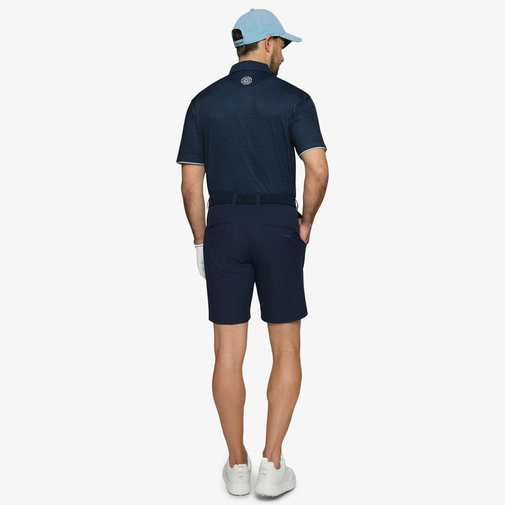 Medley is a Breathable short sleeve golf shirt for Men in the color Crystal Blue/Navy(5)