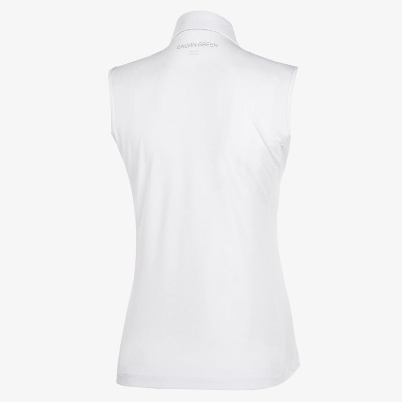 Meg is a Breathable short sleeve golf shirt for Women in the color White/Cool Grey(7)