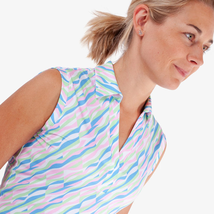 Melissa is a Breathable sleeveless golf shirt for Women in the color Multicolor(3)
