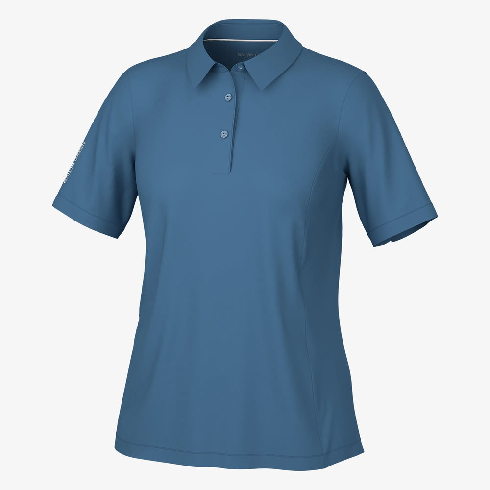 Melody is a Breathable short sleeve golf shirt for Women in the color Moonlight Blue(0)