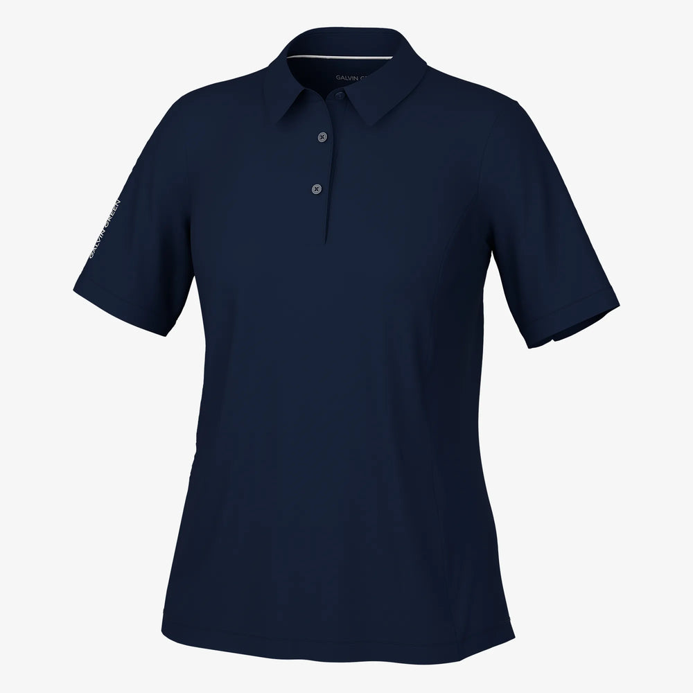Melody is a Breathable short sleeve golf shirt for Women in the color Navy(0)