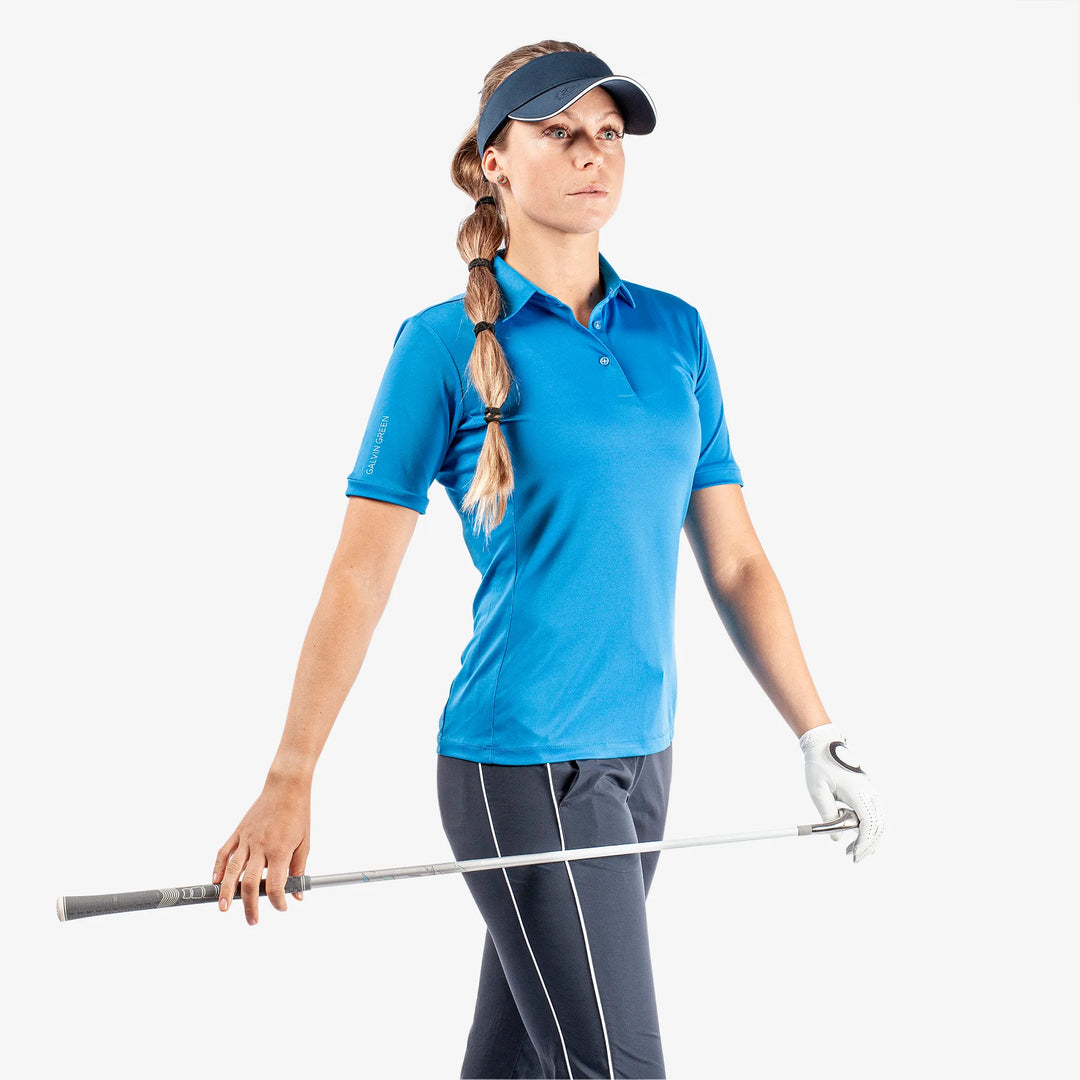 Melody is a Breathable short sleeve golf shirt for Women in the color Blue(1)