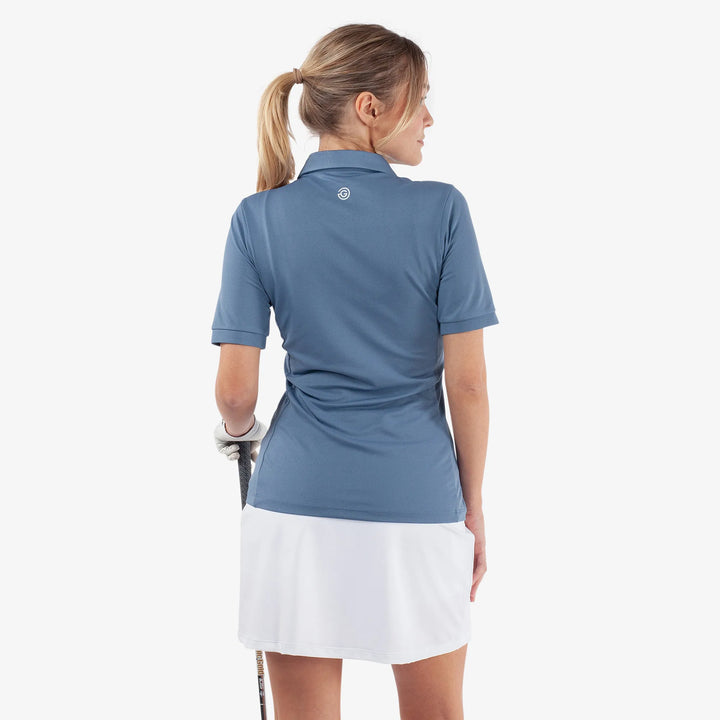 Melody is a Breathable short sleeve golf shirt for Women in the color Moonlight Blue(4)