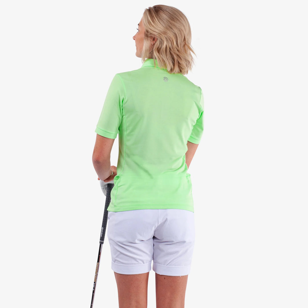 Melody is a Breathable short sleeve golf shirt for Women in the color Fresh Green(4)