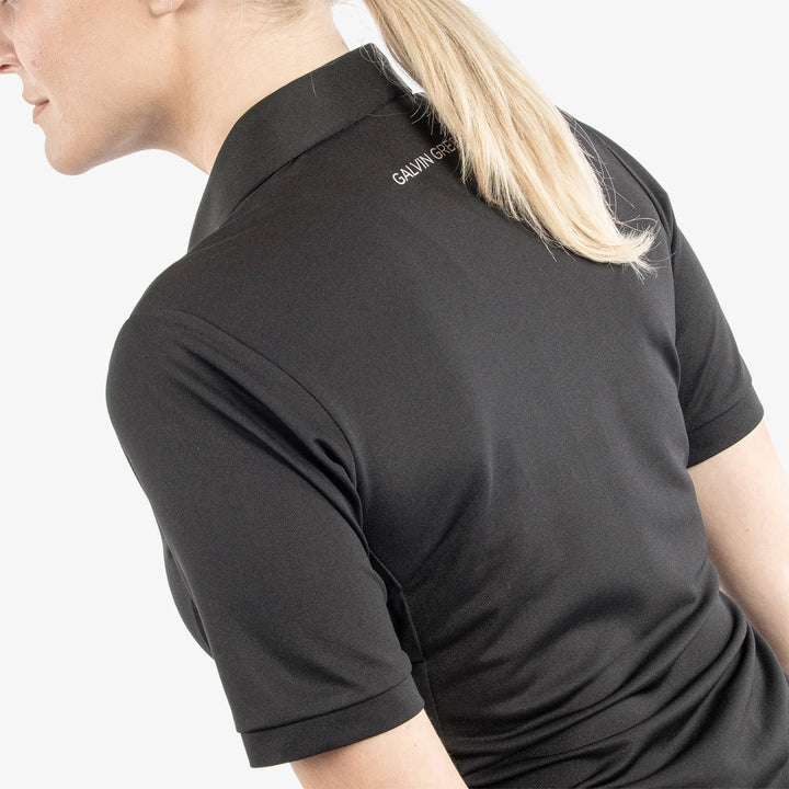 Melody is a Breathable short sleeve golf shirt for Women in the color Black(5)