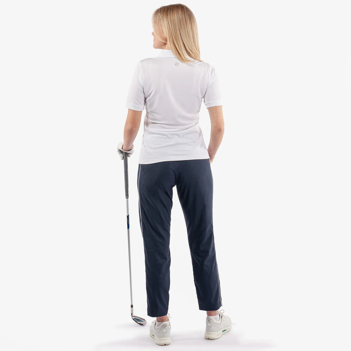 Melody is a Breathable short sleeve golf shirt for Women in the color White(6)