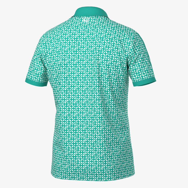 Melvin is a Breathable short sleeve golf shirt for Men in the color Atlantis Green/White(7)