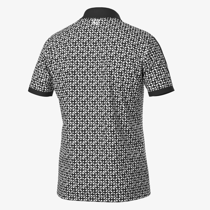 Melvin is a Breathable short sleeve golf shirt for Men in the color Black/White(7)