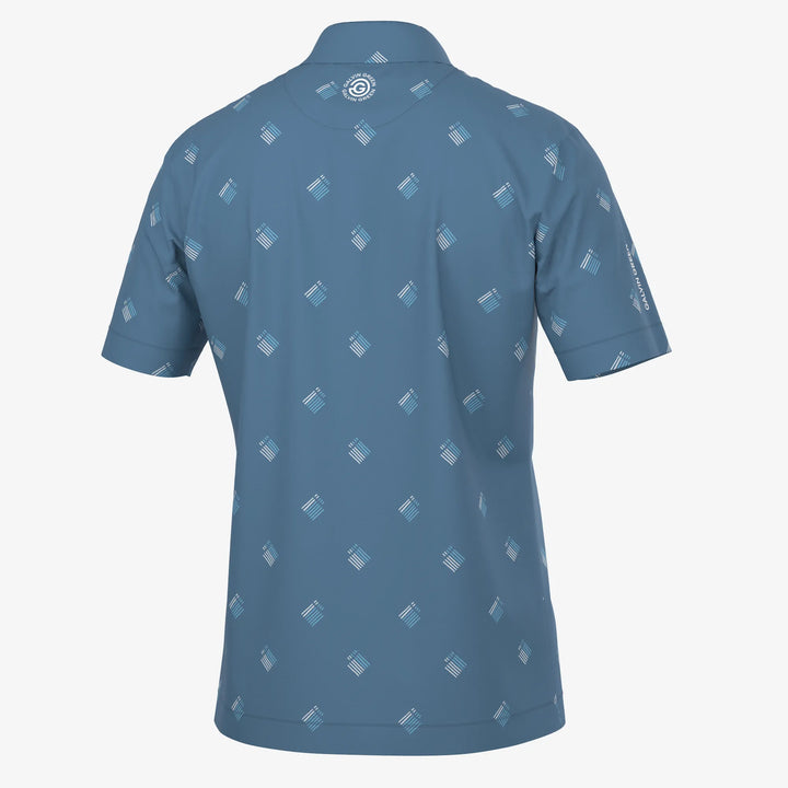 Memo is a Breathable short sleeve golf shirt for Men in the color Moonlight Blue(7)