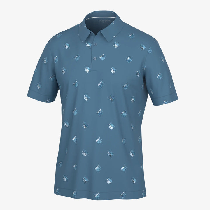 Memo is a Breathable short sleeve golf shirt for Men in the color Moonlight Blue(0)