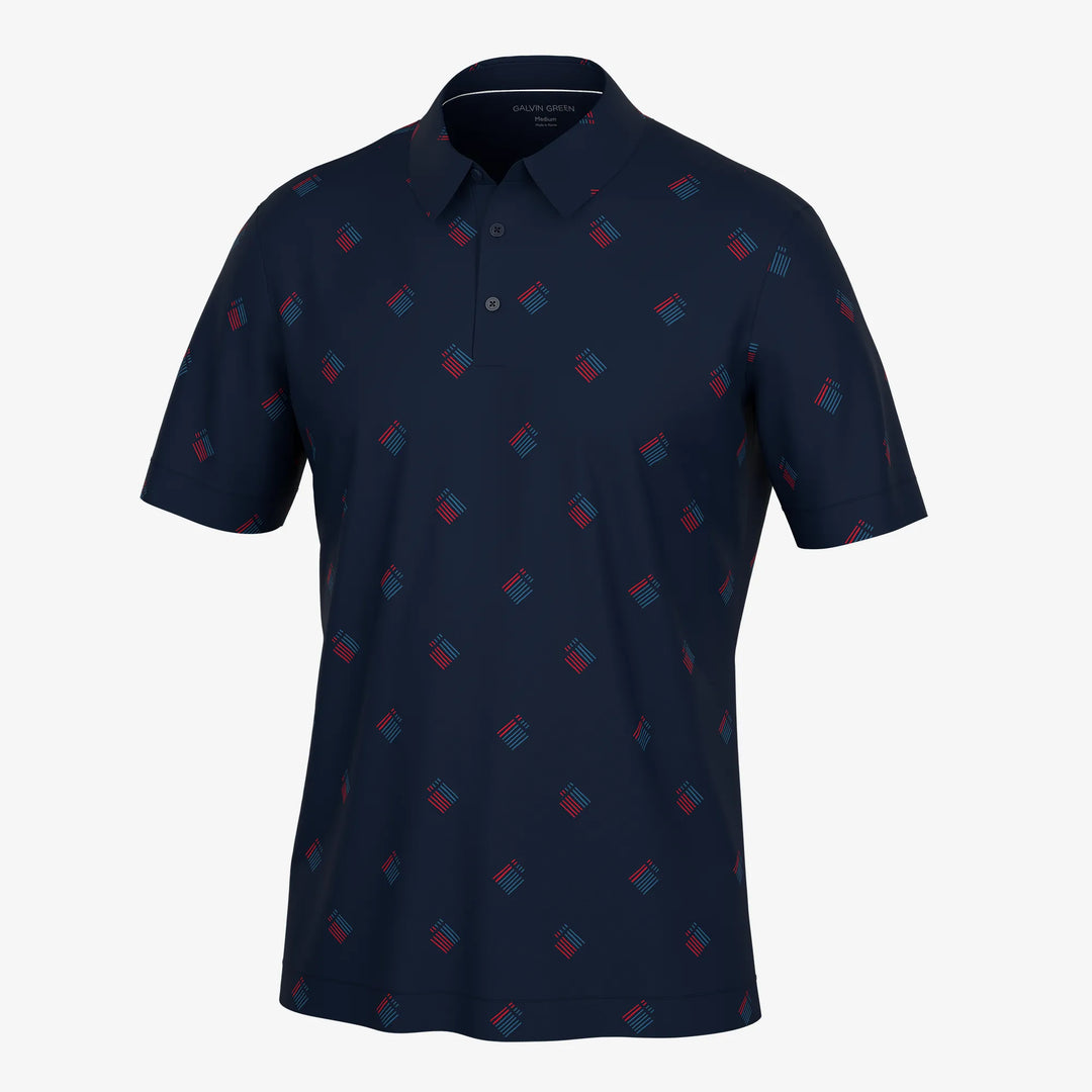 Memo is a Breathable short sleeve golf shirt for Men in the color Navy(0)