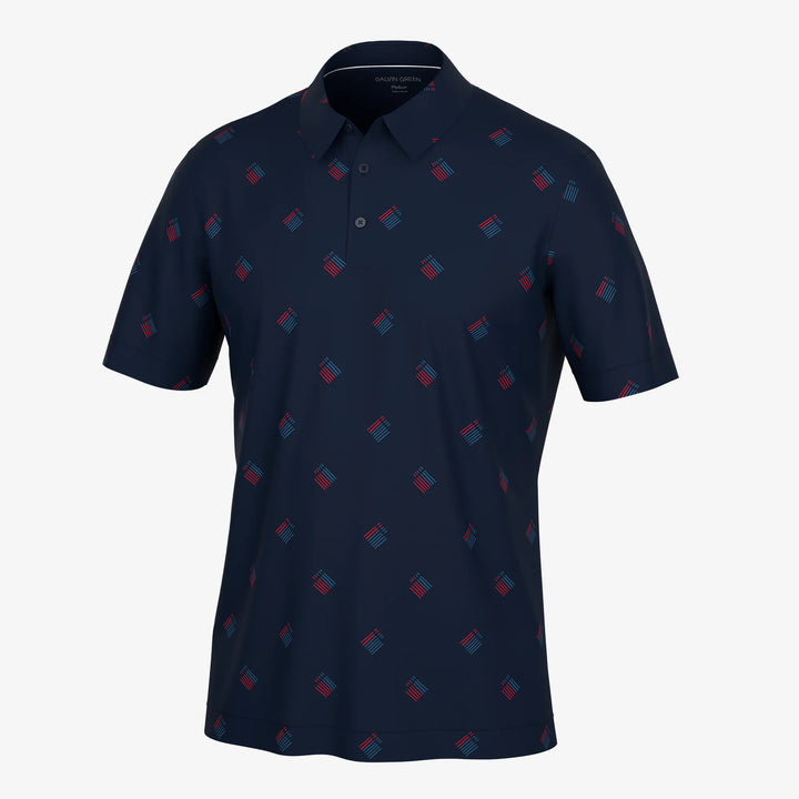 Memo is a Breathable short sleeve golf shirt for Men in the color Navy(0)