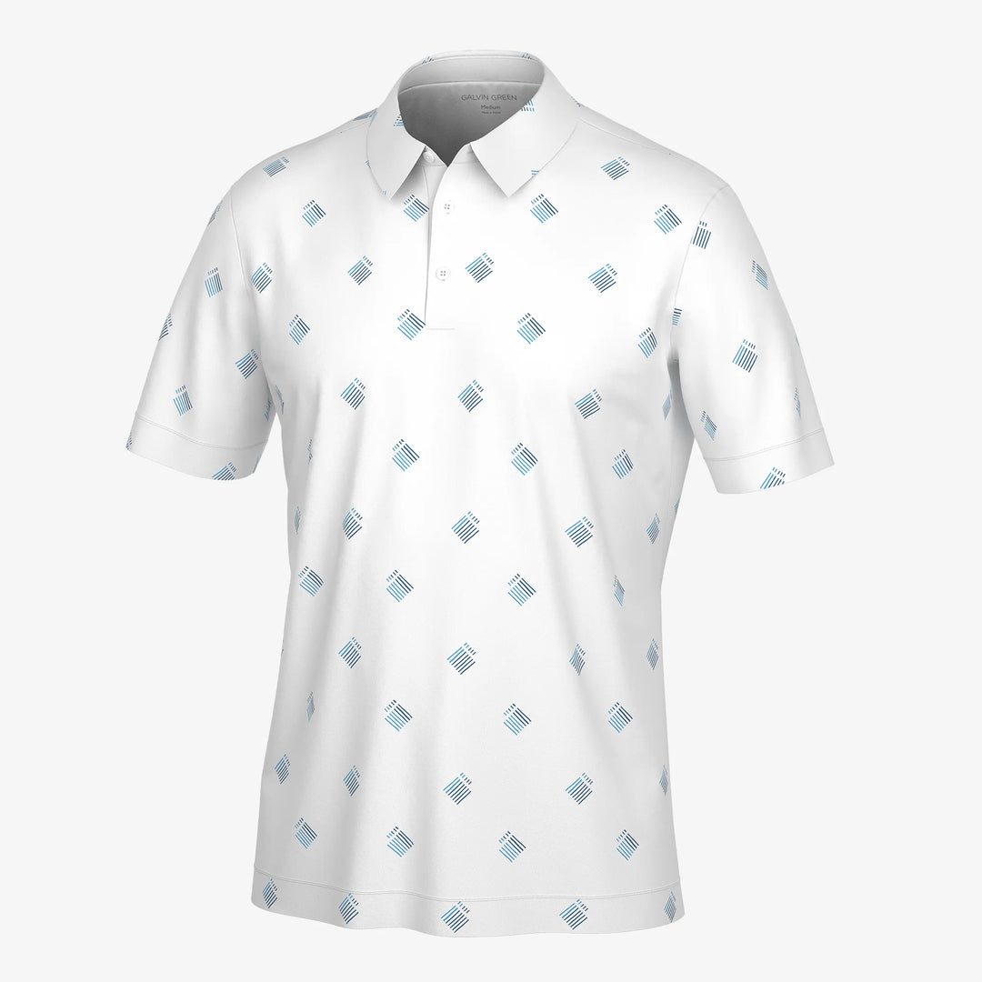 Memo is a Breathable short sleeve golf shirt for Men in the color White(0)