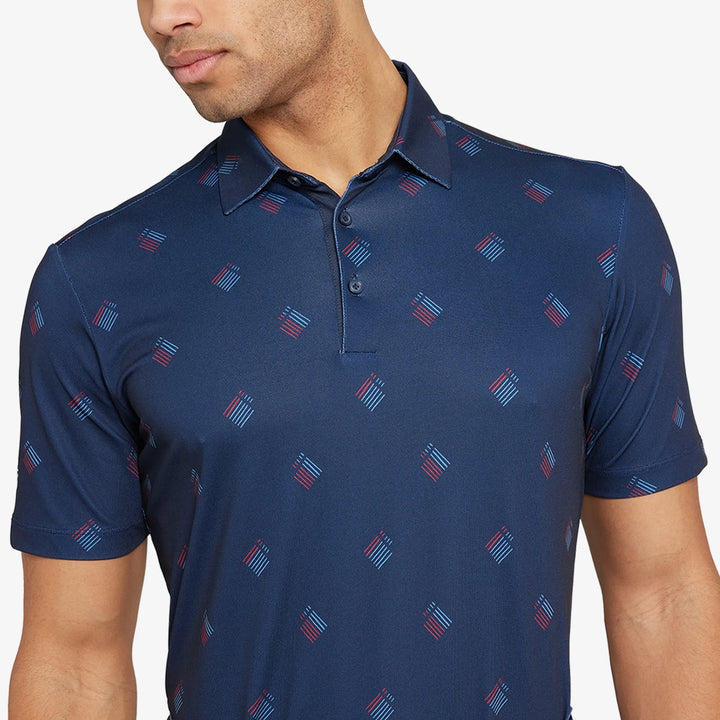Memo is a Breathable short sleeve golf shirt for Men in the color Navy(3)