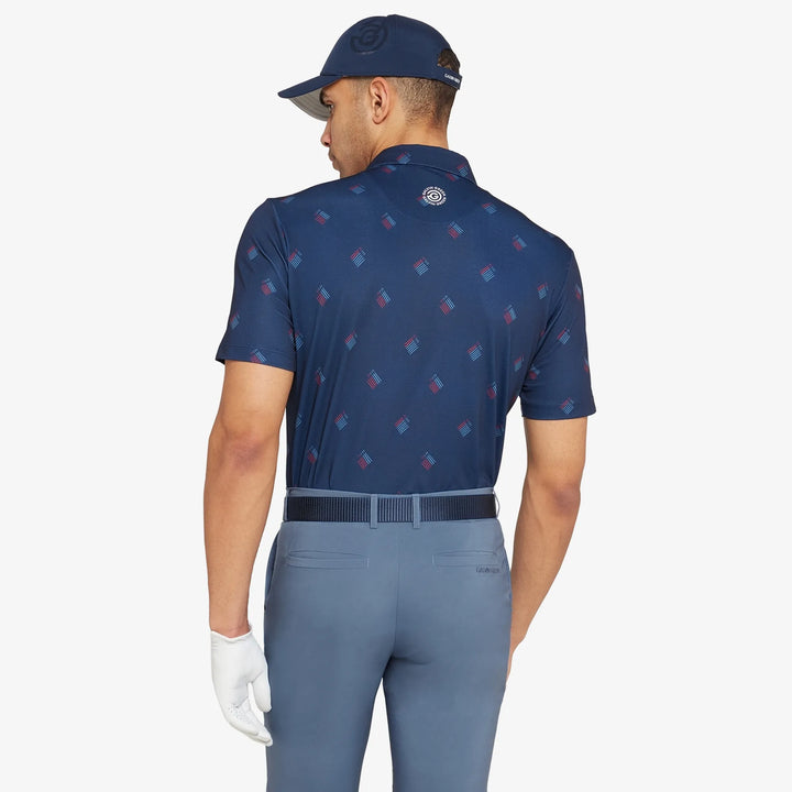 Memo is a Breathable short sleeve golf shirt for Men in the color Navy(4)